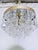 Vintage Crystal Chandelier With French Pendalogue Crystal Prisms For Sale - Image 4 of 9