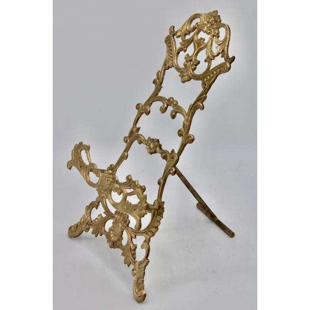 1930s Art Nouveau Brass Easel For Sale - Image 4 of 12