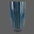 Mid-Century Modern Late 20th Century Mid-Century-Modern Tall 24.5'' Ribbed Blue Glazed Pottery Floor Table Vase For Sale - Image 3 of 9