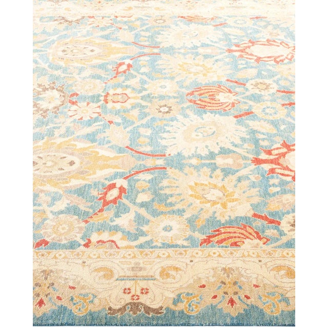 Solo Rugs Vintage Traditional Hand Knotted Wool Area Rug, Blue - 5'10" X 9'9" For Sale - Image 4 of 9