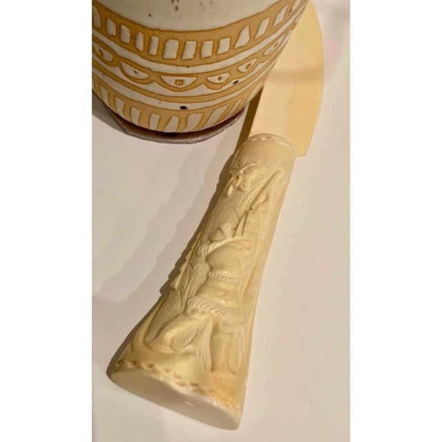 Bone Vintage Native Bone Letter Opener From Chukotka For Sale - Image 7 of 8