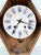 Paint 19th Century French Napoleon III Wall Clock, Enamel Face and Wood Marquetry For Sale - Image 7 of 10