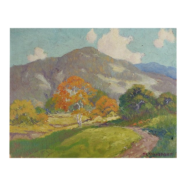 Vintage Early 20th Century Peter Lanz Hohnstedt Landscape Painting For Sale