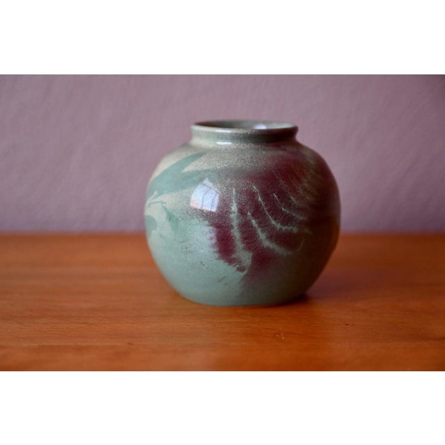Handmade Stoneware Ceramic Ball Vase from J.F. Orsini, 1980s For Sale - Image 4 of 7