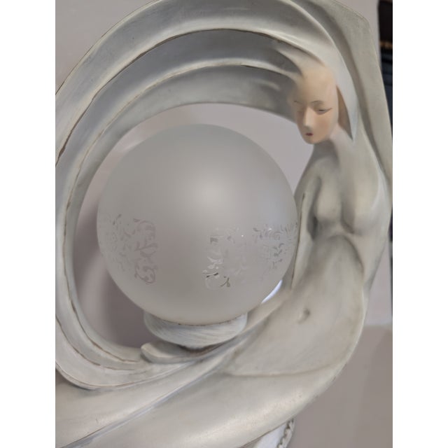 Mid 20th Century Art Deco Nude Sculpture Lamp For Sale - Image 10 of 12