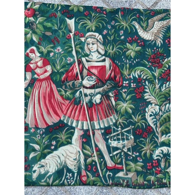 Mid-Century 20th Century Tapestry – Serigraphic Print on Wool & Cotton Beautiful mid-20th-century decorative tapestry,...