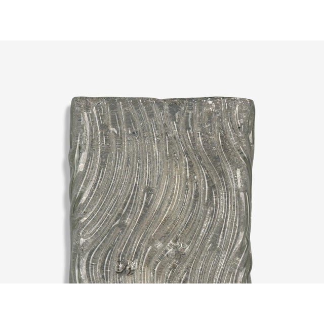 Glass Swedish Modern, Textured Glass, Nickel, Wall Lights, Sweden, 1970s For Sale - Image 7 of 9