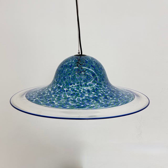 Neverrino Pendant Lamp in Blue Murano Glass by Gae Aulenti for Vistosi, Italy, 1970s For Sale - Image 15 of 18