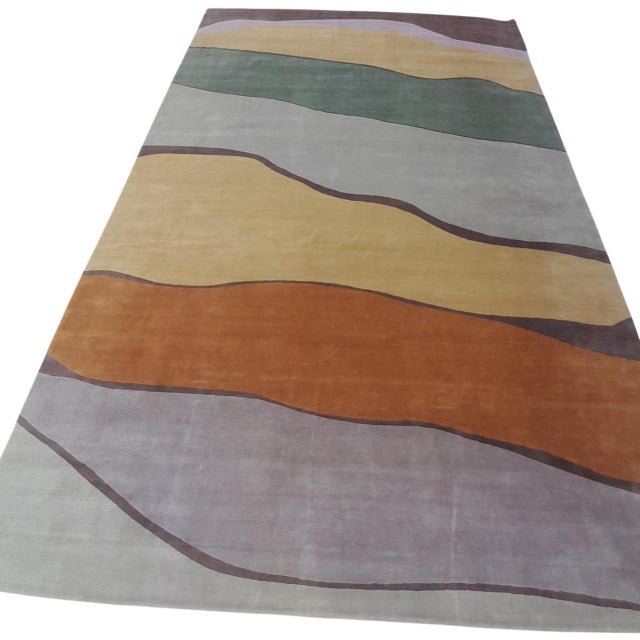 Large Hand-Knotted Pure Wool Rug, 2000s For Sale - Image 17 of 18