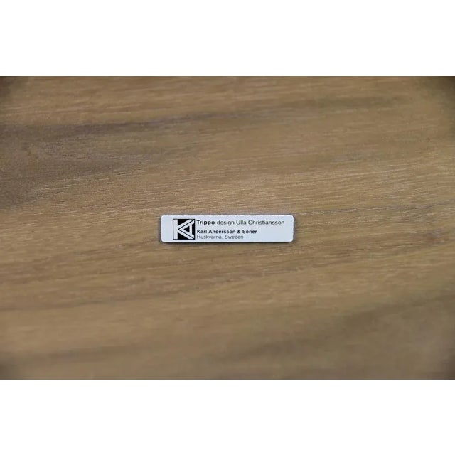 Brown Mid-Century Scandinavian Round Trippo Table by Ulla Christiansson for Karl Andersson & Söner For Sale - Image 8 of 10