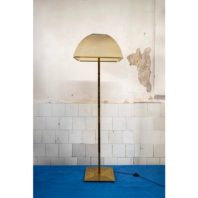 Metal Brass 4-Light Floor Lamp from Lamperti, Italy, 1970s For Sale - Image 7 of 7