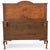 1940s Antique Honey-Brown Wood Buffet With Oval Mirror and Cabriole Legs For Sale - Image 10 of 10