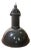 HDK Black Enamel and Black Cast Aluminum Factory Pendant Light from Philips, Holland, 1950s For Sale