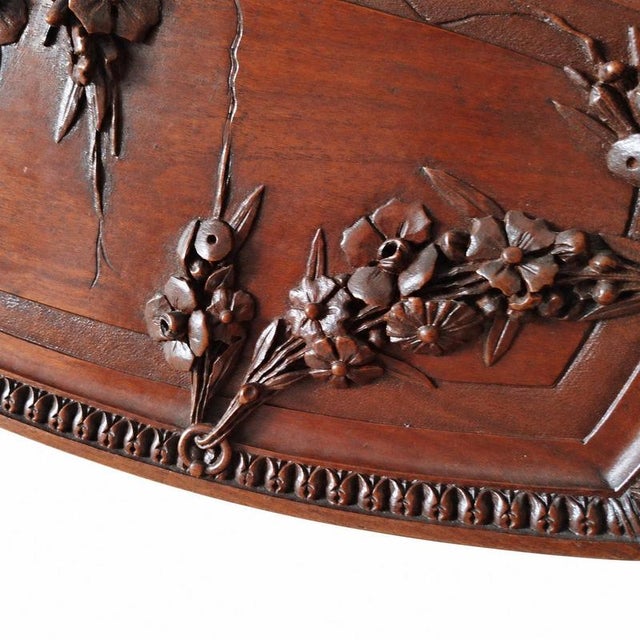 Wood Art Nouveau Wall Plaque, 1900s For Sale - Image 7 of 9
