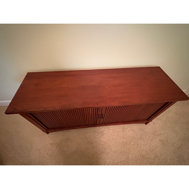This beautiful Stickley console was originally purchased to support a television. However, it was not used for that...