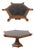 Maitland Smith Large Walnut Leather Top Game Table For Sale