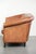 Sheepskin 2-Seater Sofa with Warm Cognac Brown Color Scheme and Finish with Black Piping For Sale - Image 4 of 15