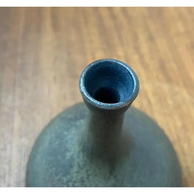 Mid-Century Minimalist Studio Pottery Vase by Mathies Schwarze, Germany, 1960s, in Very Good conditions. Designed 1960 to...