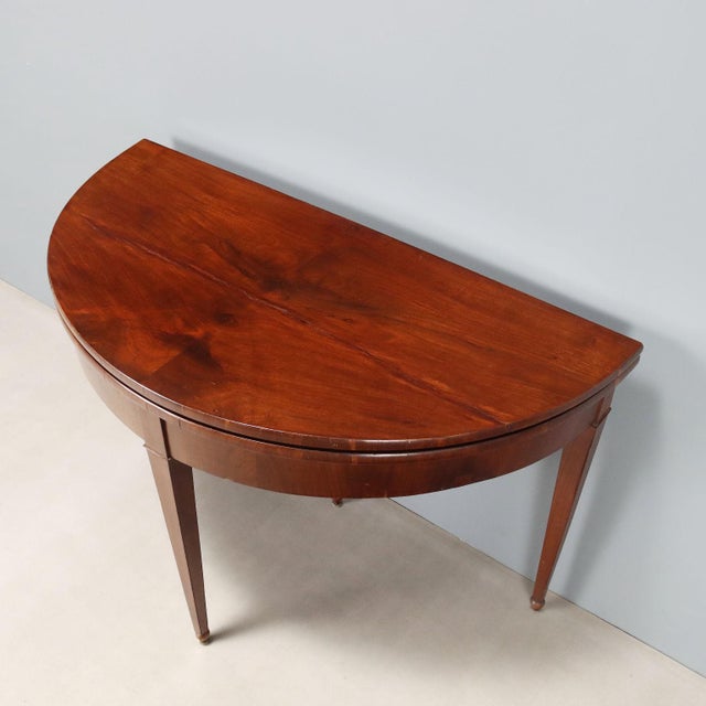 Half-Moon Console Table in Mahogany For Sale - Image 10 of 12