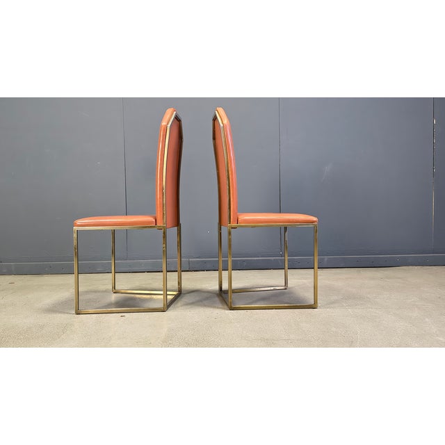Vintage Brass Dining Chairs from Belgo Chrom, 1970s, Set of 6 For Sale - Image 12 of 14