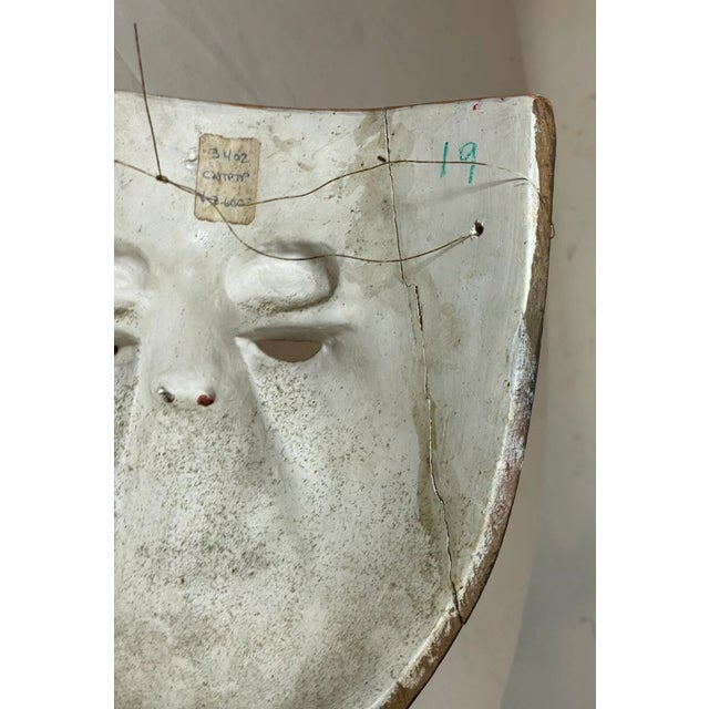 Vintage Parachicos Mask Hand Carved Wood Mexican Folk Art Chiapas Glass Eye For Sale - Image 13 of 13