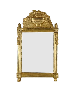 Early 20th Century Golden Wood Mirror in the Style of Louis XVI