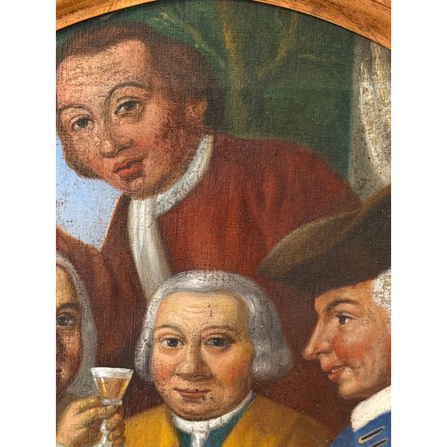 Unknown, Drinkers, 1800s, Oil on Canvas For Sale - Image 3 of 8