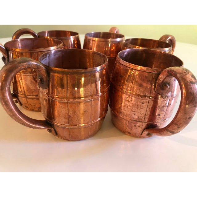 Vintage West Bend Copper Moscow Mule Barrel Mugs Set of 6 Chairish