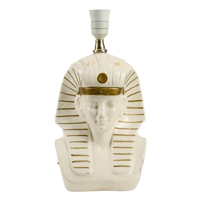 Egyptian God Pharaoh Table lamp, 1970s For Sale - Image 10 of 10