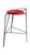 Postmodern Vintage Vecta Postmodern Black Metal & Red Upholstered Bar Stools – Set of 6 For Sale - Image 3 of 9