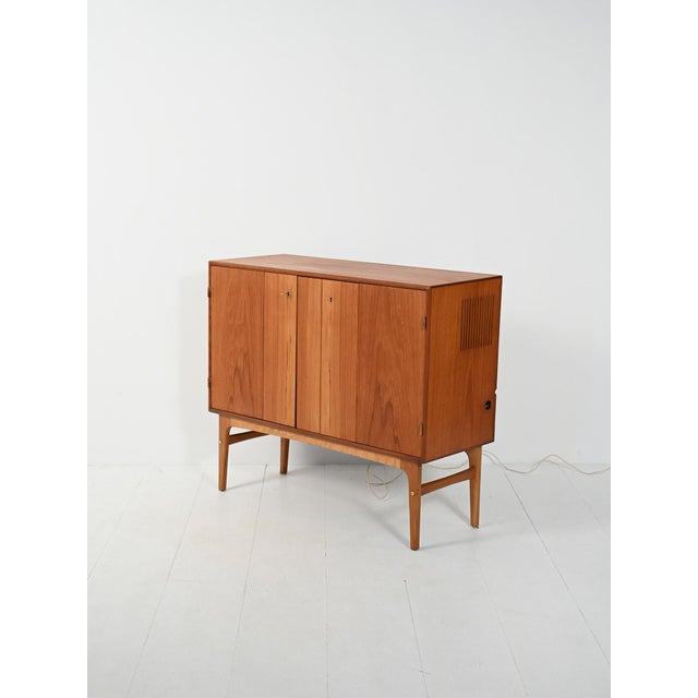 Wood Scandinavian Teak Bar Cabinet, 1950s For Sale - Image 7 of 13