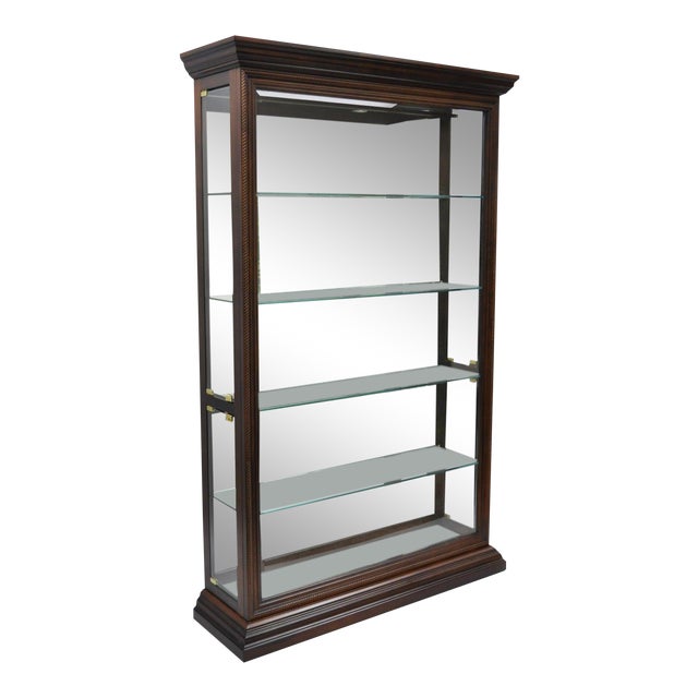 Large Pulaski Lighted Curio Display Cabinet Chairish