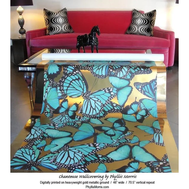 Circa Wallcovering Butterfly Wallpaper For Sale - Image 4 of 4
