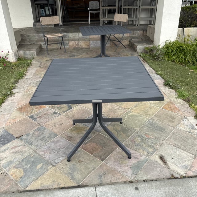 Industrial Crate & Barrel Lanai Fliptop Outdoor Patio Dining Table For Sale - Image 3 of 12