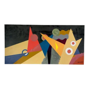 Original Abstract Composition “Yosemite” by Erik Sulander Pained on Wood Board Using Acrylics
