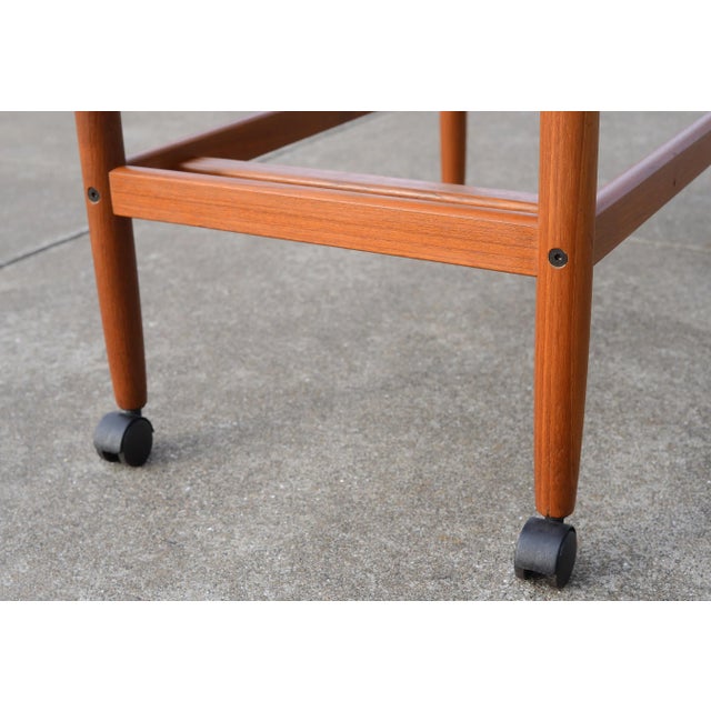 Danish Modern Grete Jalk Expandable Teak Bar Cart Tea Trolley For Sale - Image 11 of 13