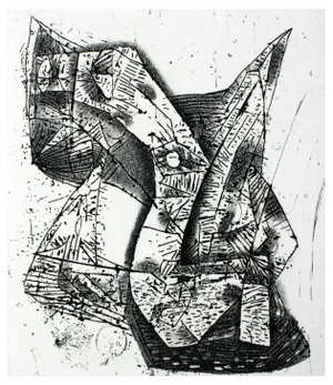 Jerzy Dmitruk, Bathing Ones (Florists), Etching on Paper, 2011