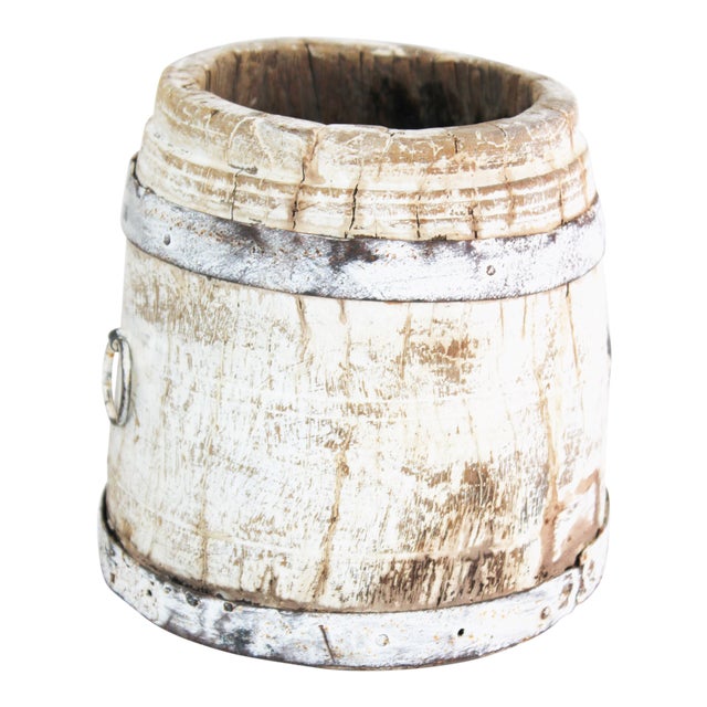 Antique Carved White Honey Pot For Sale