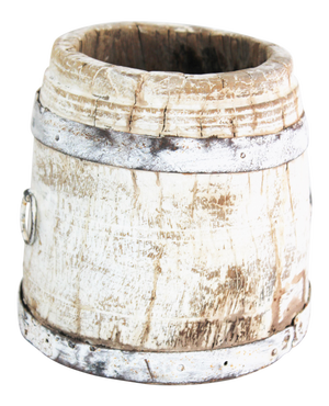 Antique Carved White Honey Pot