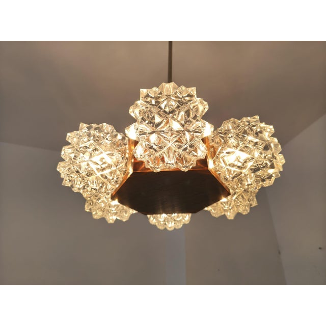 Mid-Century Modern Blackberry Crystal Glass Chandelier, 1970s For Sale - Image 16 of 18