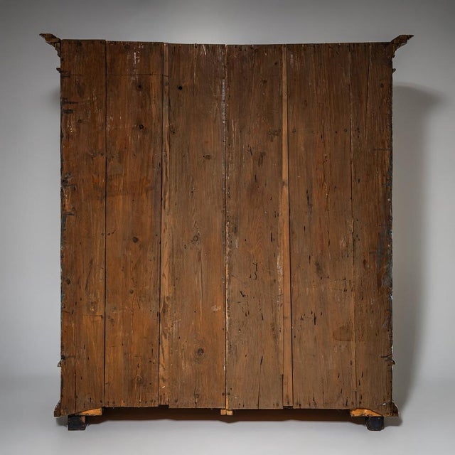 Light Blue Painted Provincial Wardrobe, 18th Century For Sale - Image 5 of 13