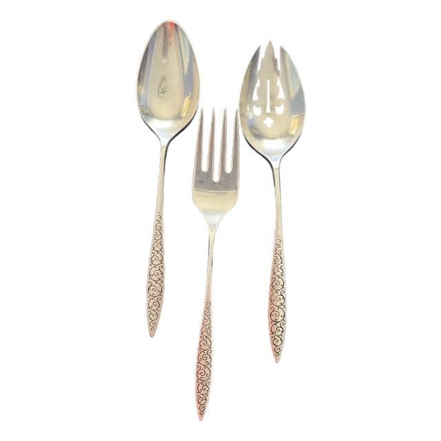 1960s Wallace Sterling Silver Spanish Lace Serving Pieces For Sale