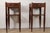 An elegant pair of Art Deco bedside tables, crafted from solid walnut and rosewood veneer, dating from the 1940s. These...