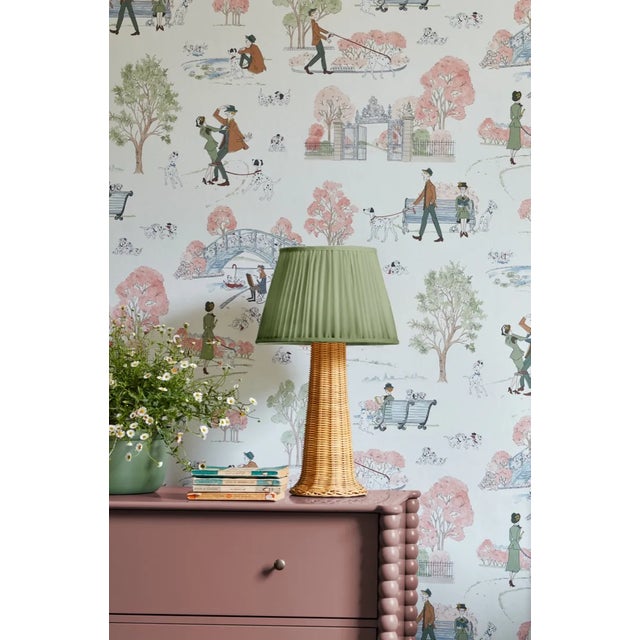 Traditional Sanderson 101 Dalmatians Wallpaper in Breeze Blue - a Sample For Sale - Image 3 of 3