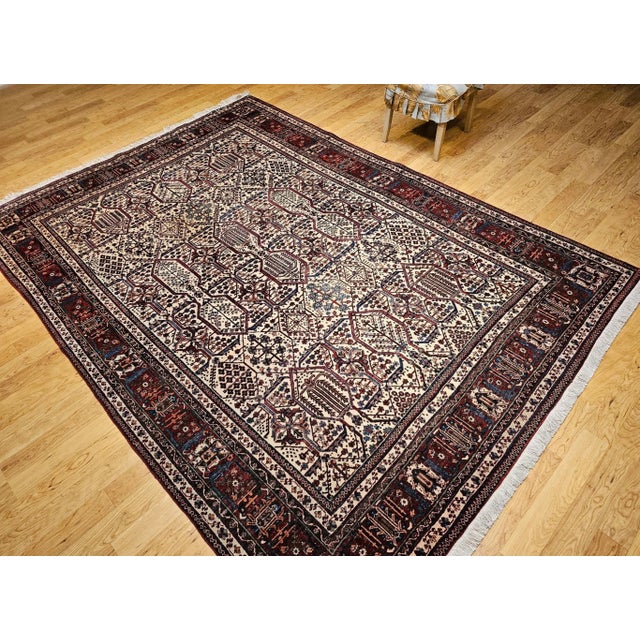 Vintage Persian Joshegan Room Size Rug, Hand-Knotted Wool, 1920s For Sale - Image 4 of 12