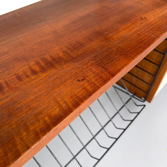 Two-Tier String Shelving Unit in Teak by Kajsa & Nils Nisse Strinning for String, 1960s For Sale - Image 6 of 11