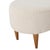 Cream Cream Footstool with Wooden Legs, Italy, 1960 For Sale - Image 8 of 9