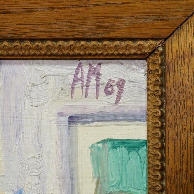 1960s Alexander Michael Oil Painting of Still Life With Flower Bouquet 1969 For Sale - Image 5 of 7