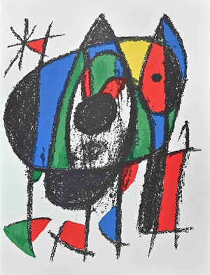 Joan Miró, Lithographie II: Plate V, Original Lithograph, 1975
