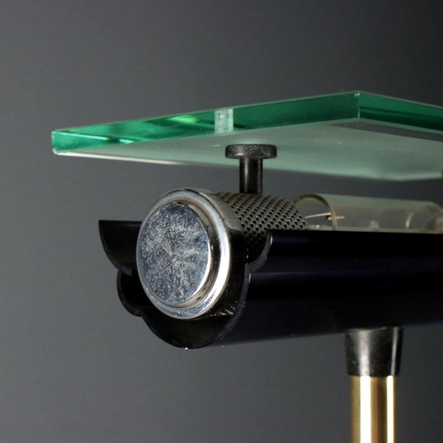 Metal Vintage Floor Lamp with Glass Diffuser, 1980s For Sale - Image 7 of 9